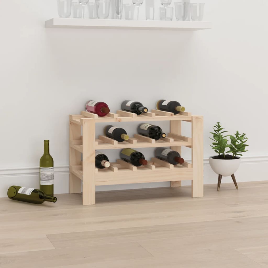 Wine Rack 61.5x30x42 cm Solid Wood Pine - Casper Homes