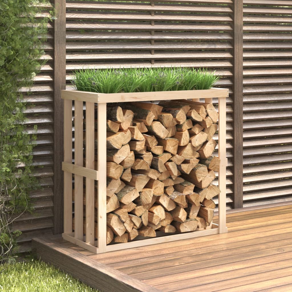 Outdoor Log Holder 108x52x106 cm Solid Wood Pine - R and M Furniture
