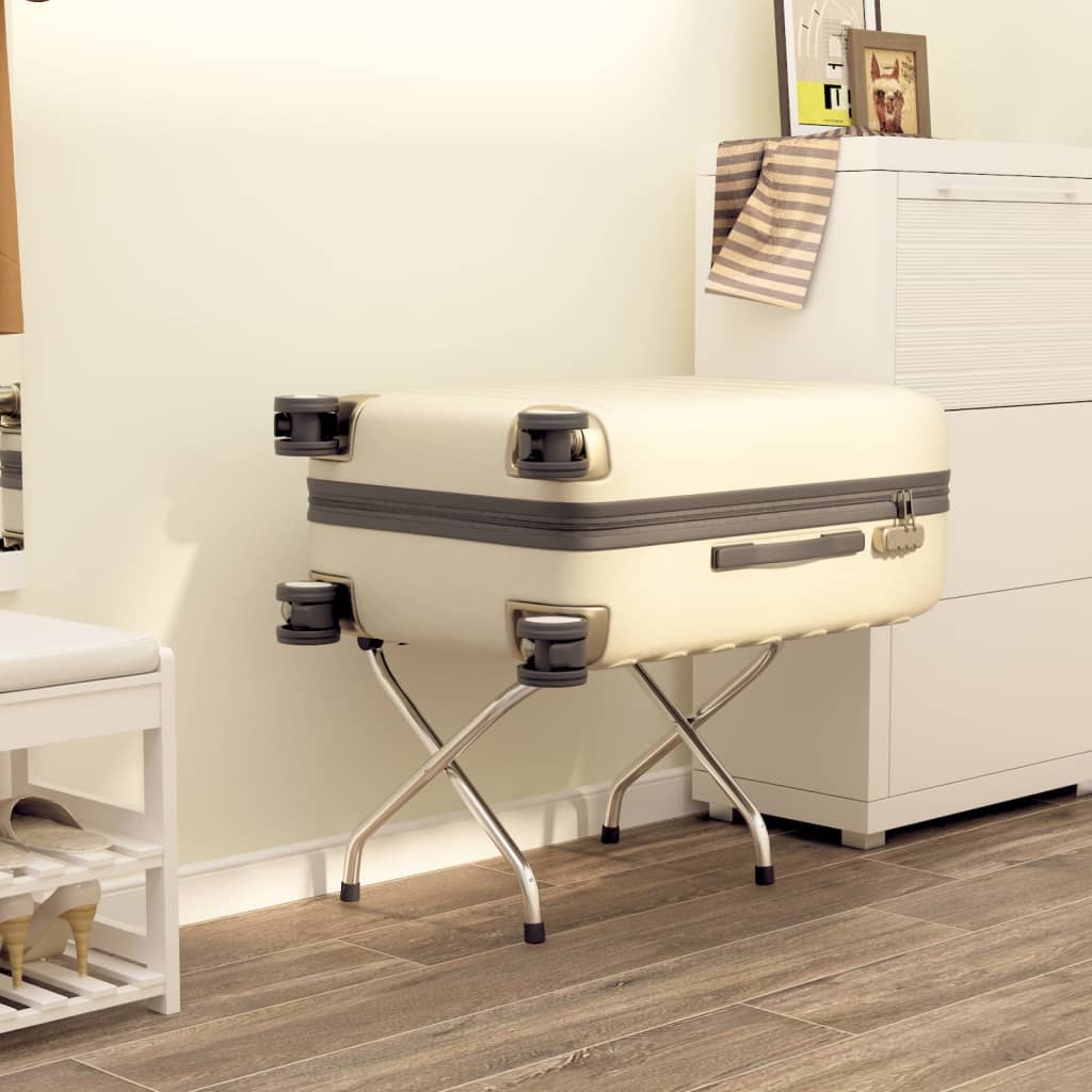 Luggage Rack with Backrest Silver 56x39x52cm - Casper Homes