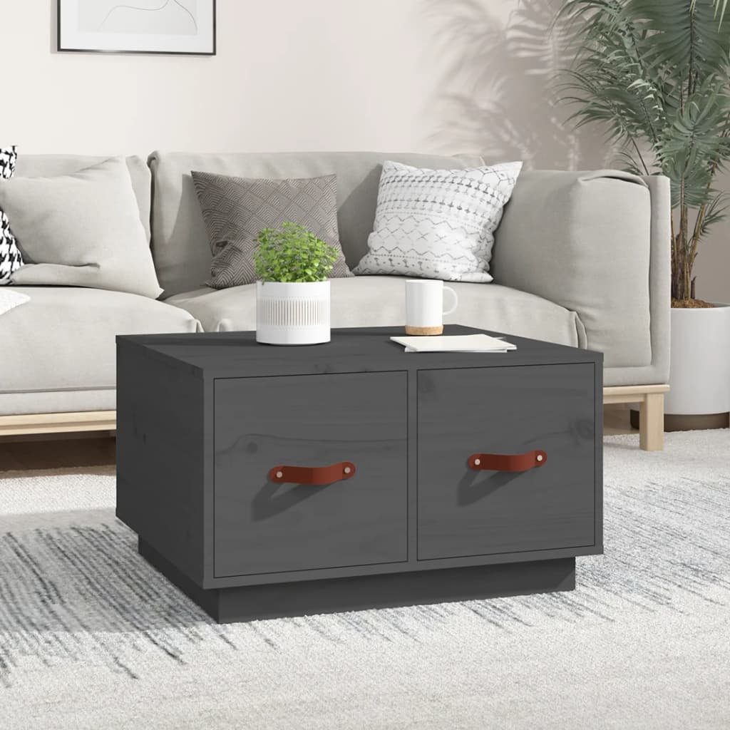 Coffee Table Grey 60x53x35 cm Solid Wood Pine - Tyrell & Tyrell