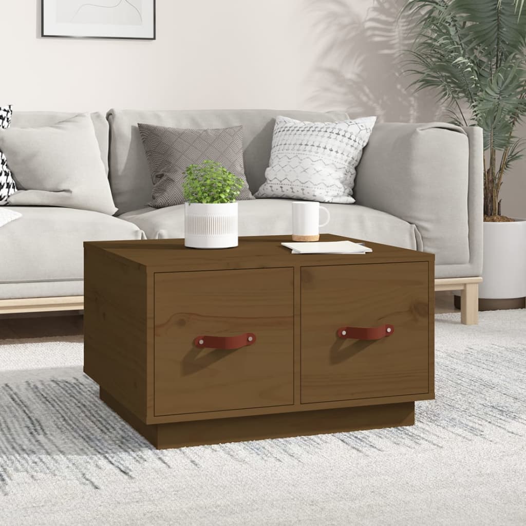Coffee Table Honey Brown 60x53x35 cm Solid Wood Pine - Sid & Sam