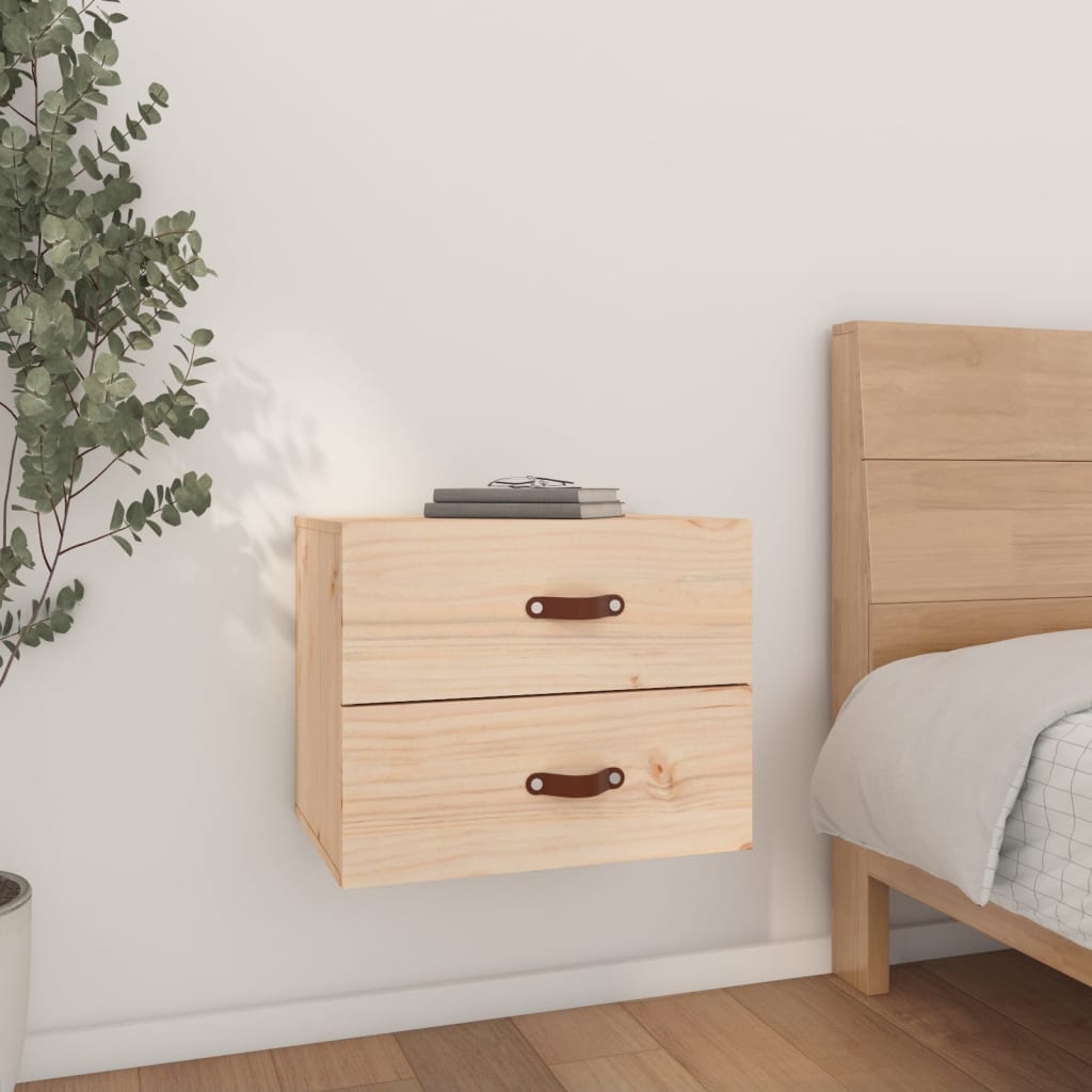 Bedside Table - BRADFORD Nightstand Natural 50cm - Unbeatable Bargains