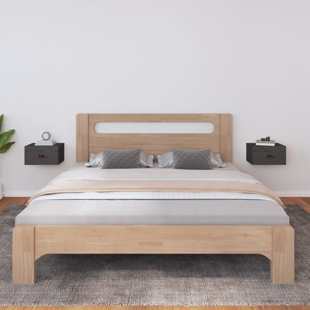 Wall-mounted Bedside Cabinets 2 pcs Grey 40x29.5x22 cm - R and M Furniture