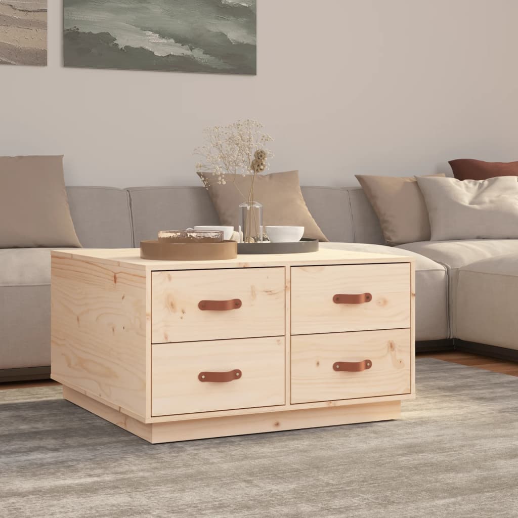 Coffee Table 80x80x45 cm Solid Wood Pine - Casper Homes