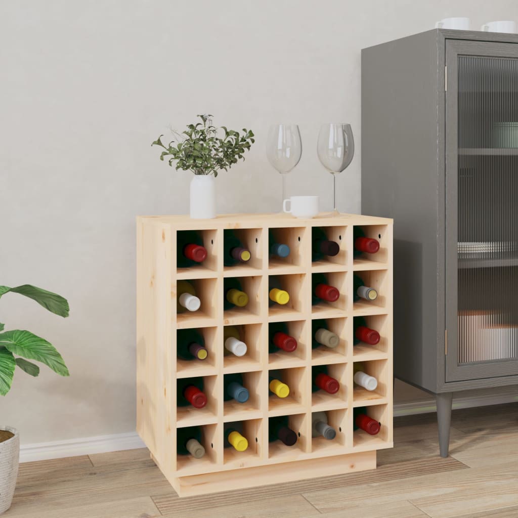 Wine Cabinet 55.5x34x61 cm Solid Wood Pine - Brittle & Co