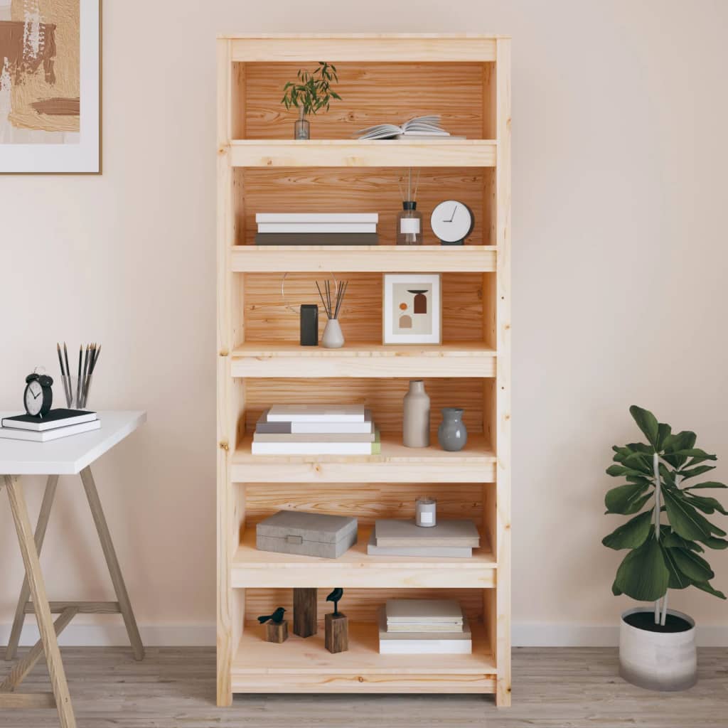Book Cabinet 80x35x183 cm Solid Wood Pine - The Home Maker