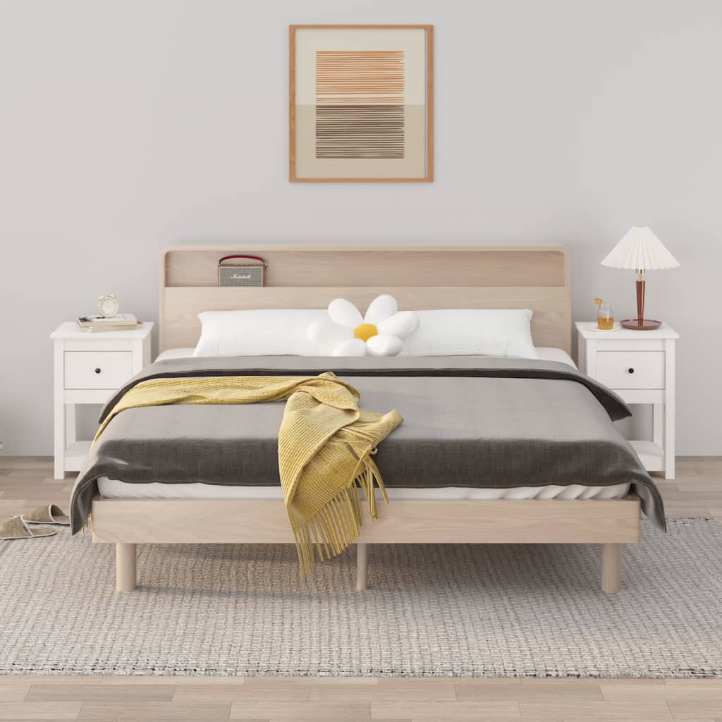 Bedside Table - NORMAN Dex 2 Piece Nightstand White 40cm - Tyrell & Tyrell