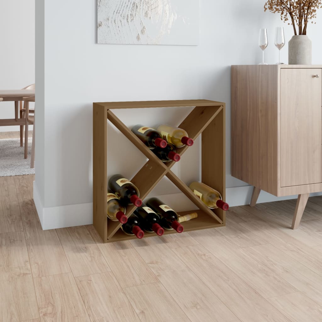 Wine Cabinet Honey Brown 62x25x62 cm Solid Wood Pine - Millennium Furniture