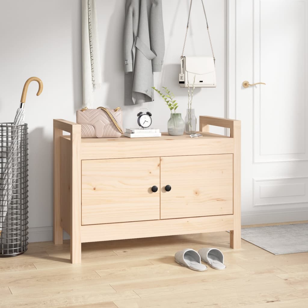 Hall Bench 80x40x60 cm Solid Wood Pine - Tyrell & Tyrell