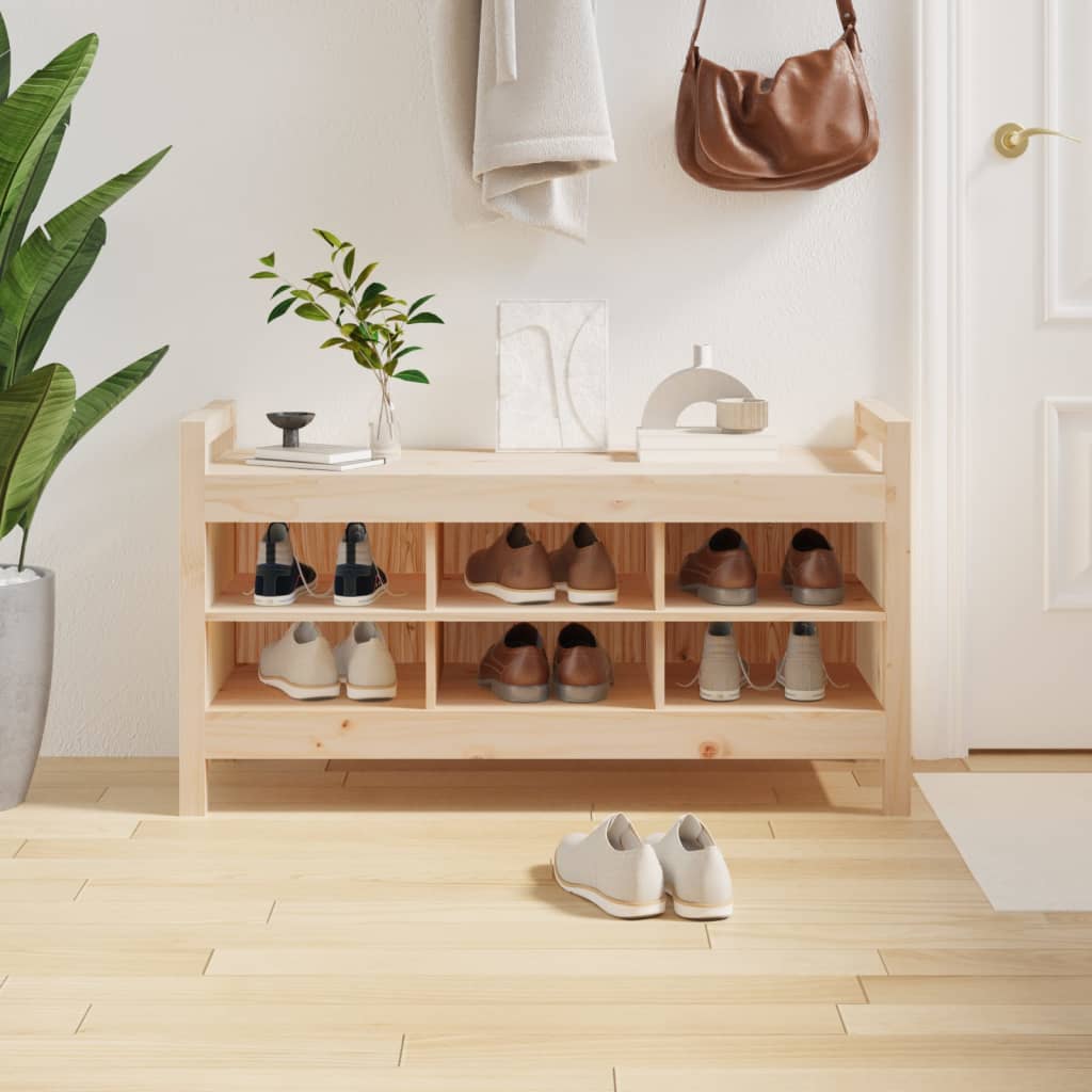 Hall Bench 110x40x60 cm Solid Wood Pine - R and M Furniture