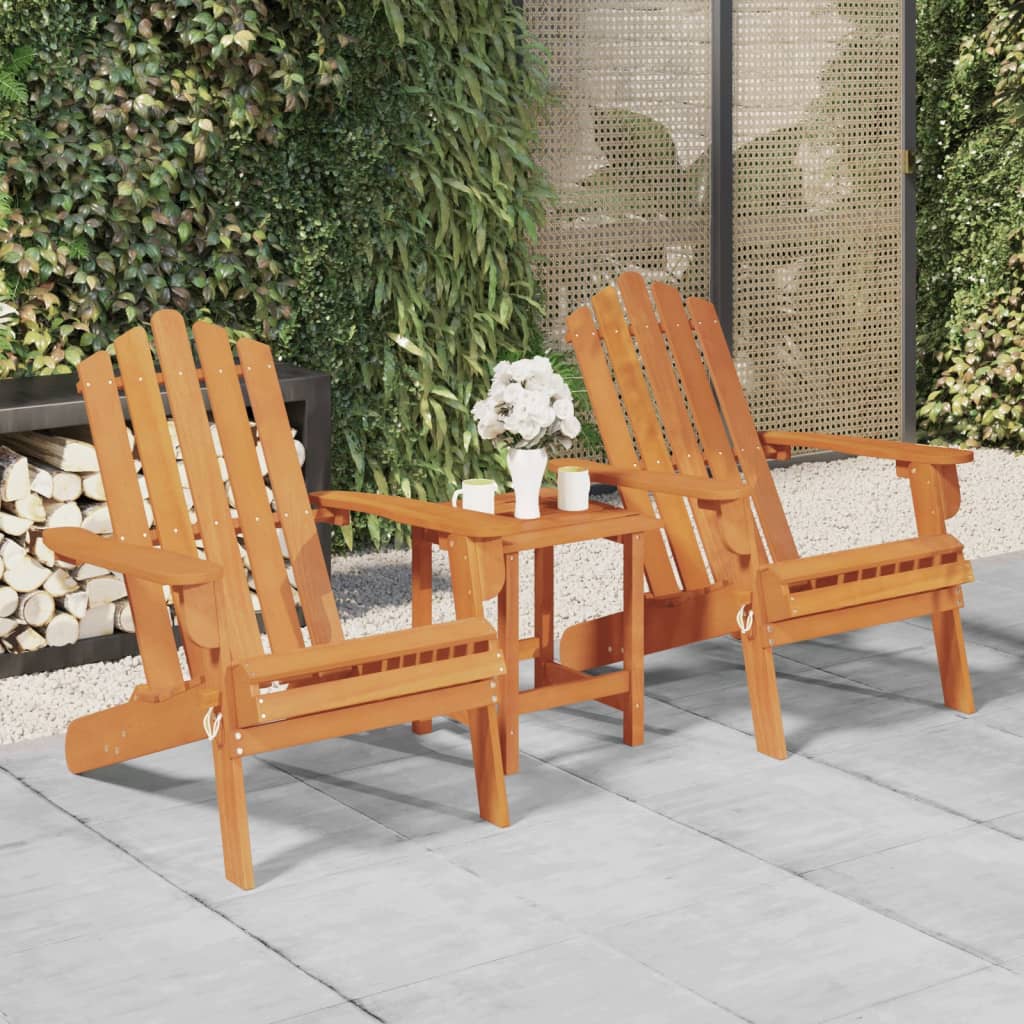 Garden Adirondack Chairs 2 pcs Solid Wood Acacia - Discount Dealers