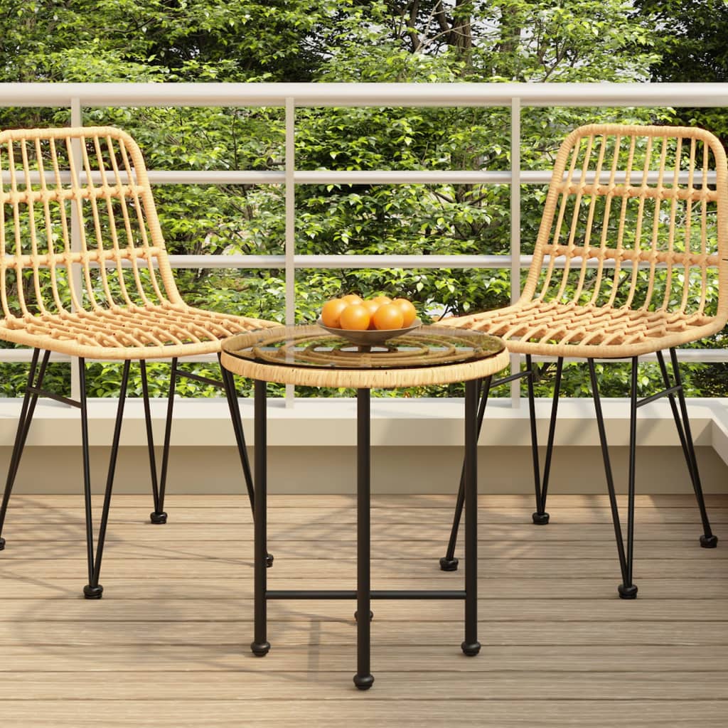 Dining Table Ã ̃50 cmÂ Tempered Glass and Steel - Millennium Furniture