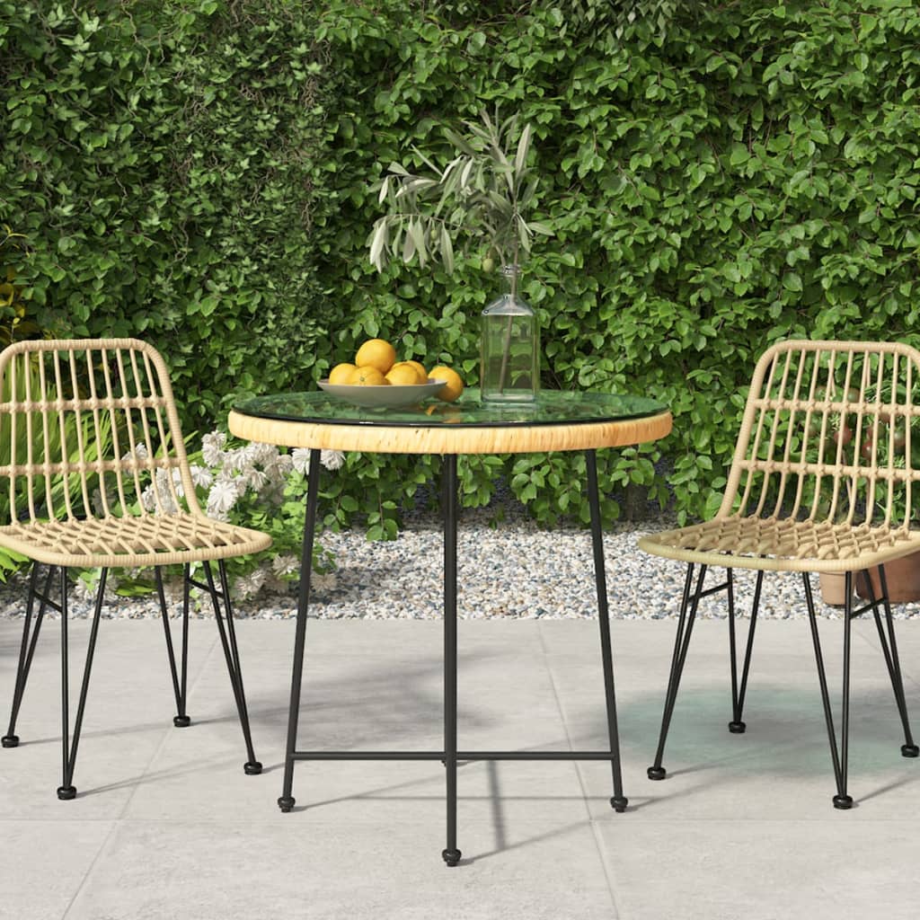 Dining Table Ã ̃80 cmÂ Tempered Glass and Steel - The Home Maker