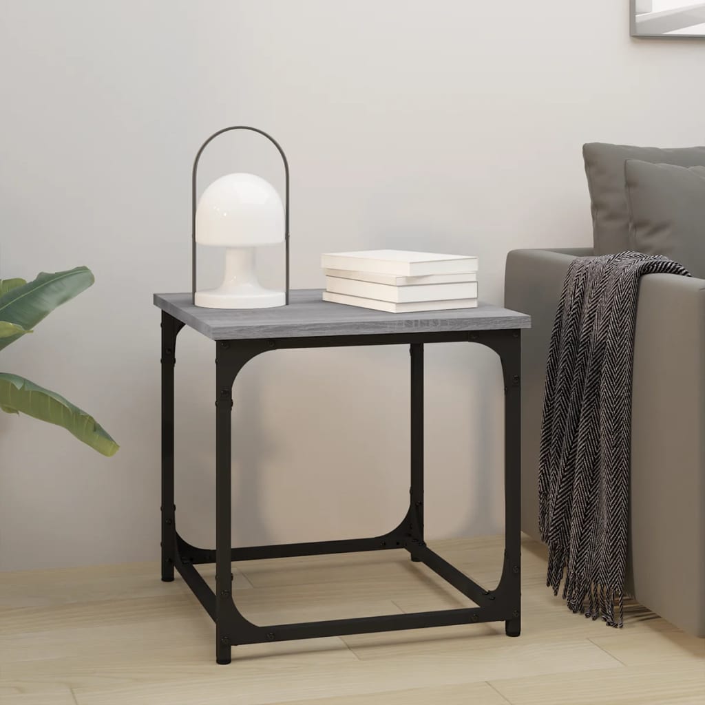 Side Table Grey Sonoma 40x40x40 cm Engineered Wood - Sid & Sam