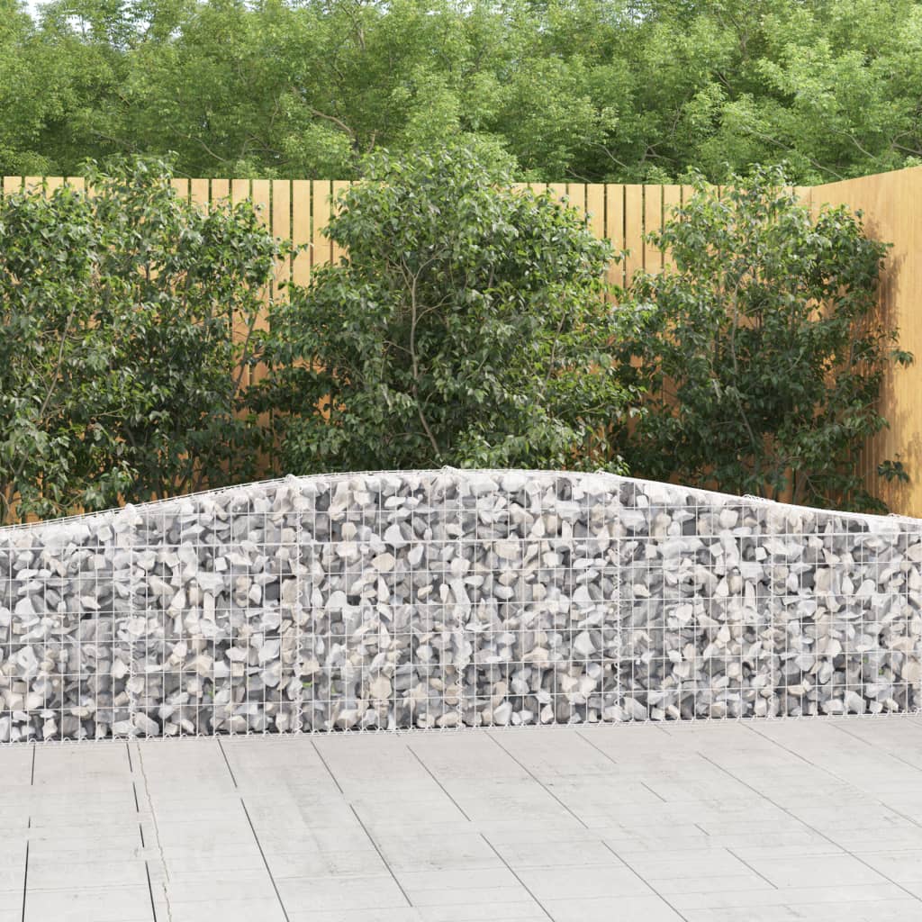 Arched Gabion Baskets 6 pcs 400x30x60/80 cm Galvanised Iron - Merlin Deals