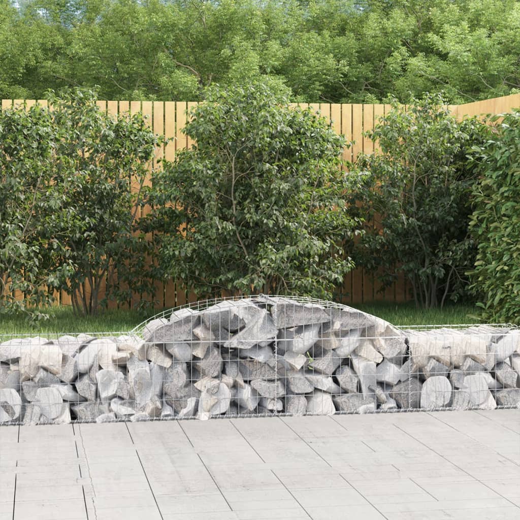 Arched Gabion Baskets 20 pcs 300x50x40/60 cm Galvanised Iron - Style and Chic
