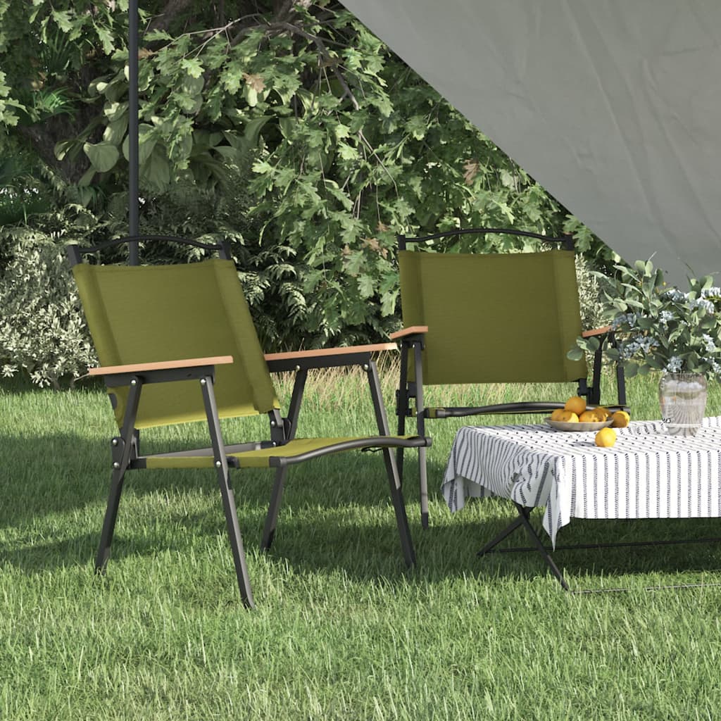 Camping Chairs 2 pcs Green 54x55x78 cm Oxford Fabric - Style and Chic