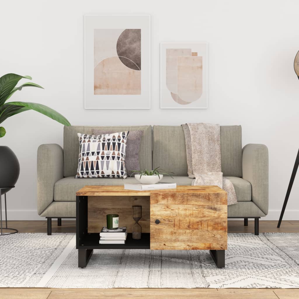 Coffee Table 80x50x40 cm Solid Wood Mango&Engineered Wood - All Things Good