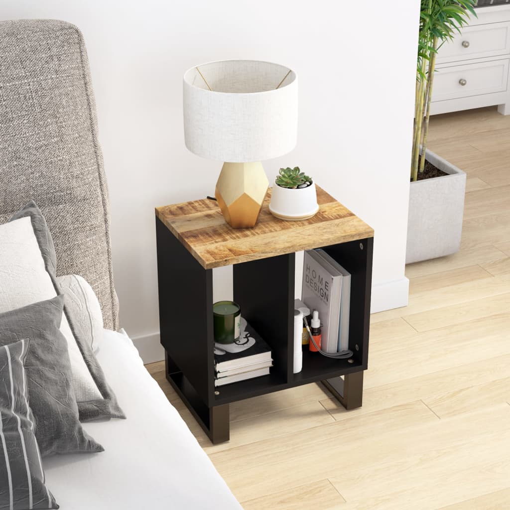 Side Table 40x31x46 cm Solid Wood Mango&Engineered Wood - Design Hut