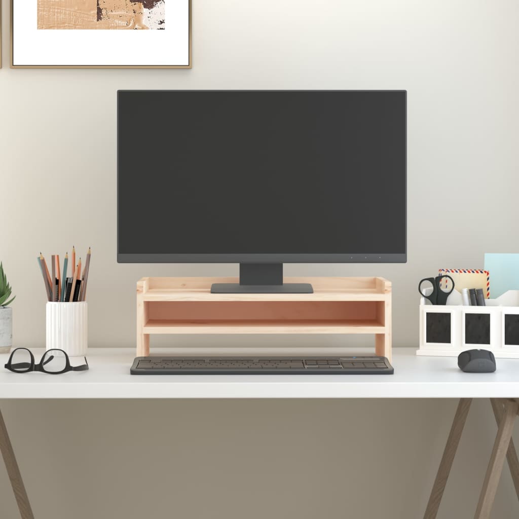 Monitor Stand 50x24x16 cm Solid Wood Pine - Sid & Sam