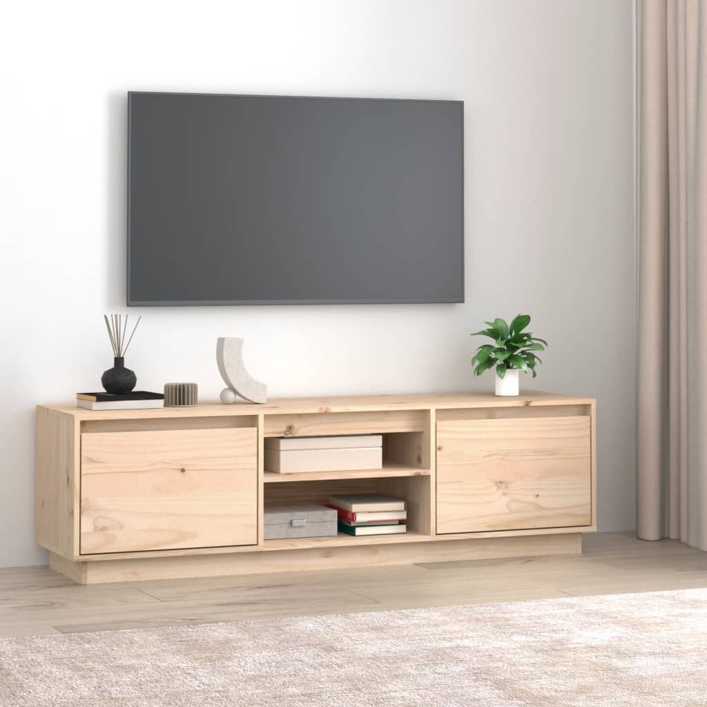 TV Cabinet 140x35x40 cm Solid Wood Pine - Design Hut