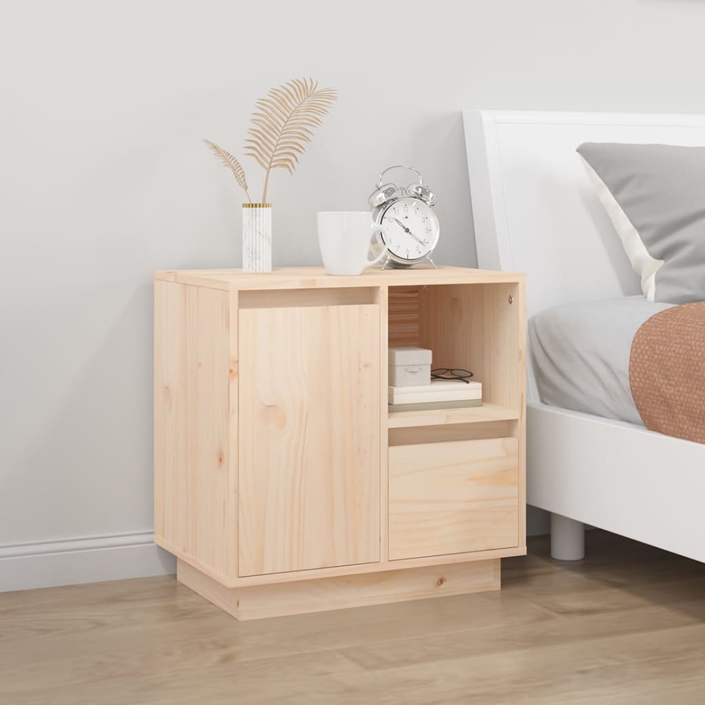 Bedside Cabinet 50x34x50 cm Solid Wood Pine - Millennium Furniture
