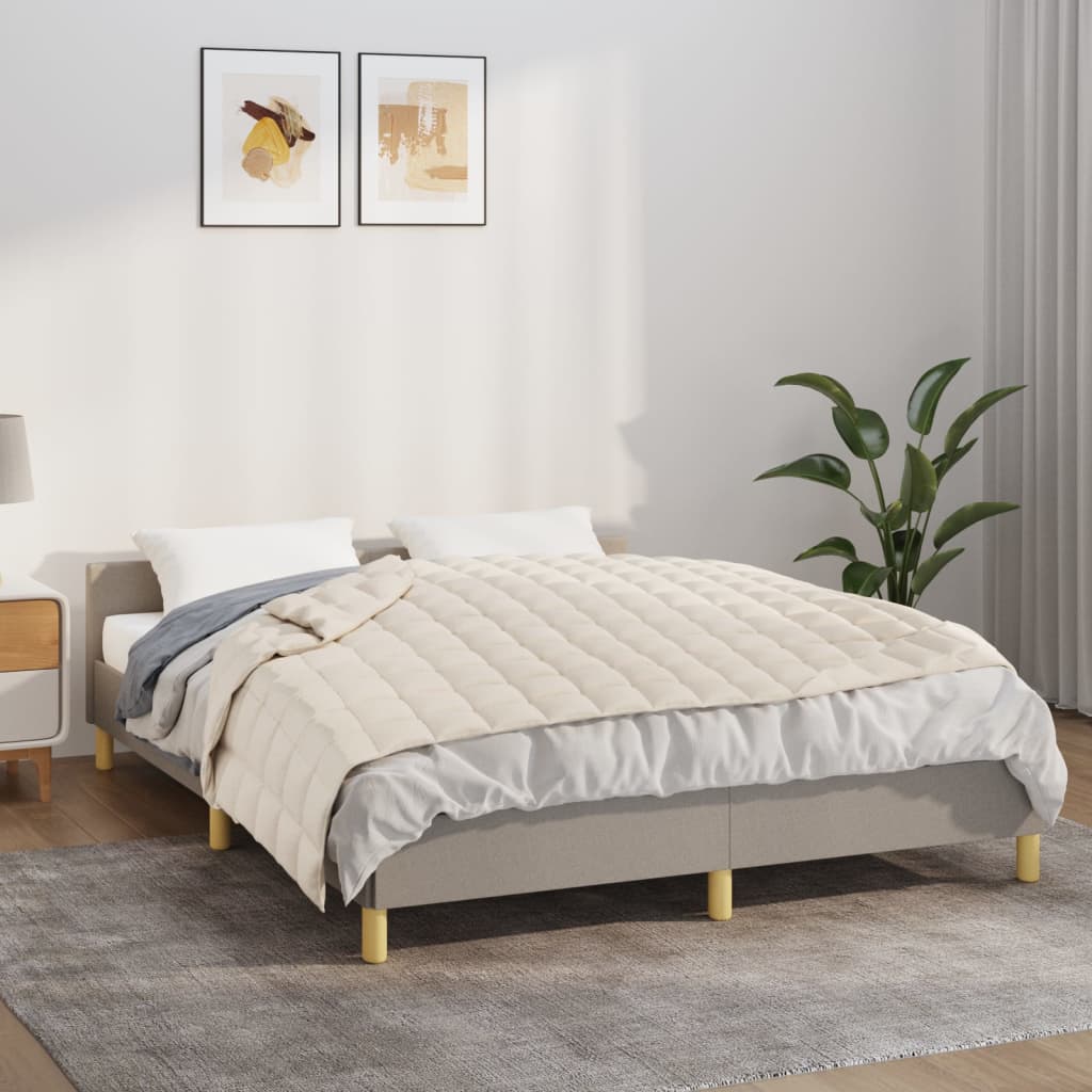 Weighted Blanket Light Cream 138x200 cm Single 10 kg Fabric - Charlotte Dunes