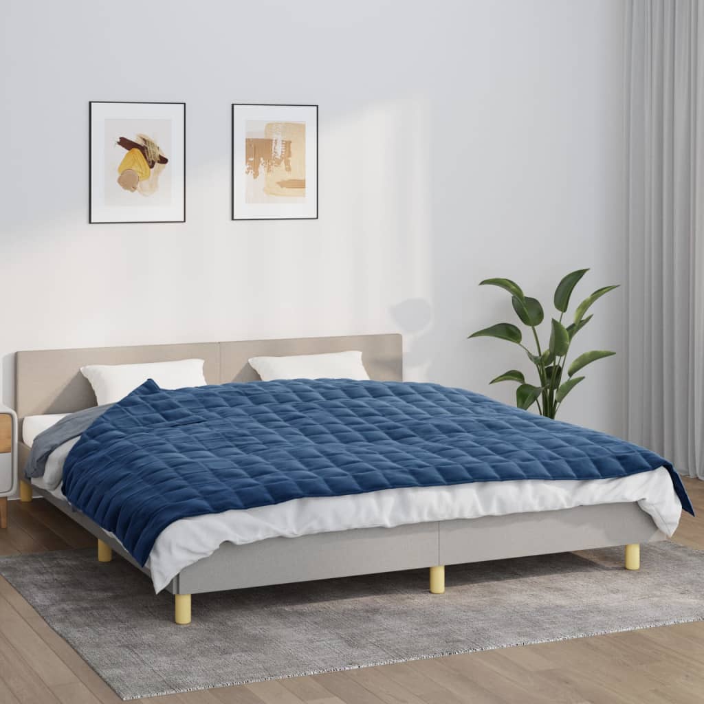 Weighted Blanket Blue 155x220 cm 11 kg Fabric - Design Hut