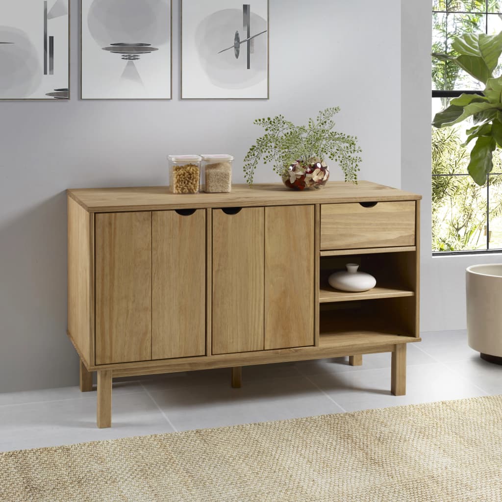 Sideboard OTTA 114x43x73.5 cm Solid Wood Pine - The Home Maker