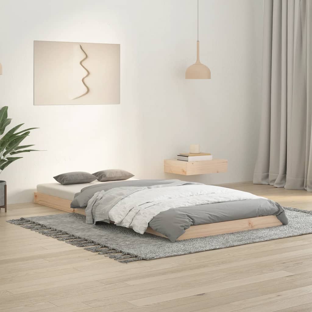 Bed Frame 90x200 cm Solid Wood Pine - Decor Base