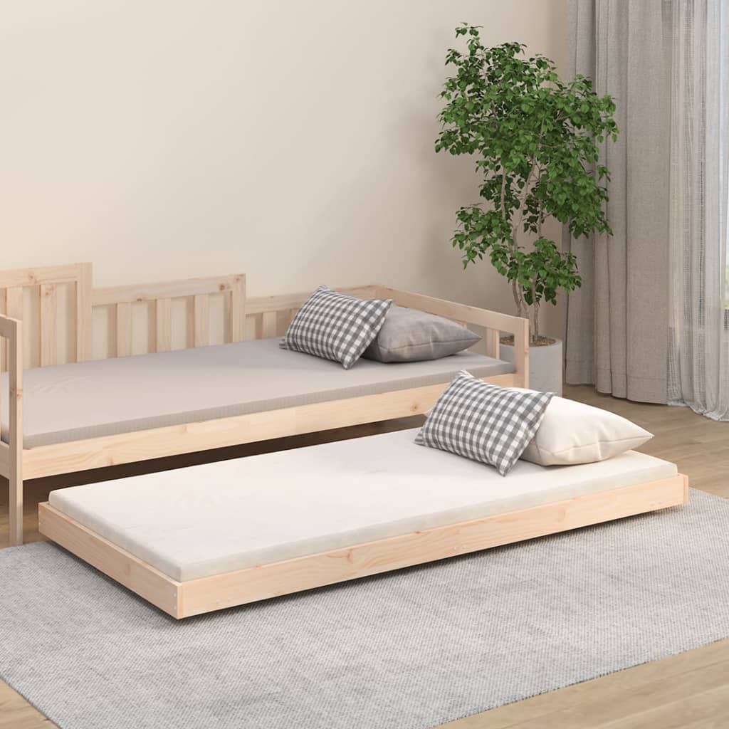 Bed Frame 90x190 cm Single Solid Wood Pine - Design Hut