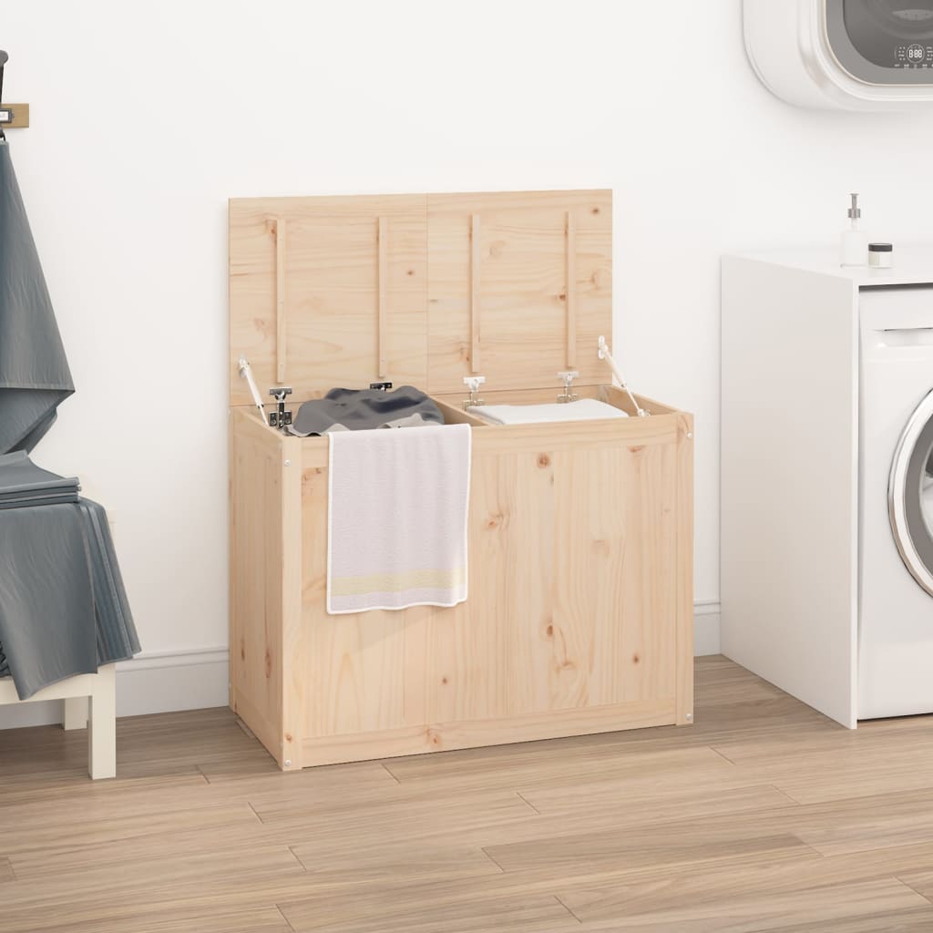Laundry Box 88.5x44x66 cm Solid Wood Pine - Decor Base