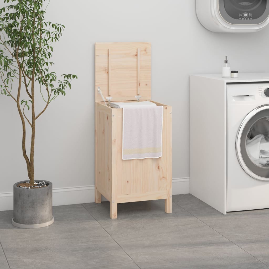 Laundry Box 44x44x76 cm Solid Wood Pine - Brittle & Co