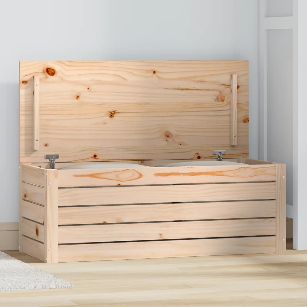 Storage Box 89x36.5x33 cm Solid Wood Pine - Unbeatable Bargains