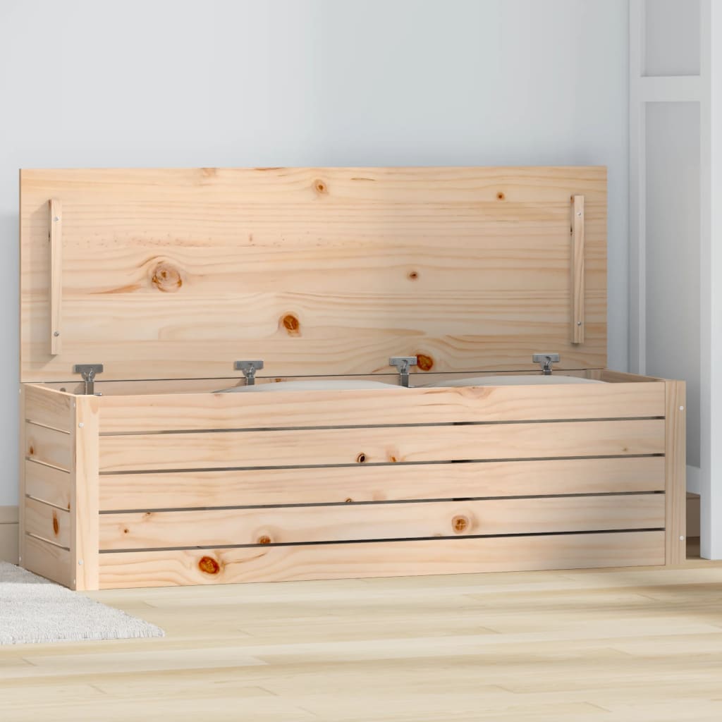 Storage Box 109x36.5x33 cm Solid Wood Pine - Decor Base