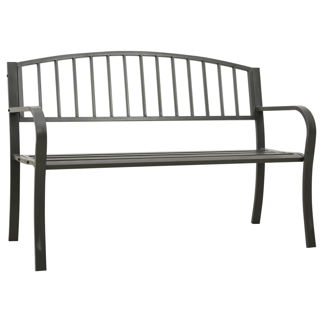 Garden Bench Grey 120 cm Steel - Casper Homes