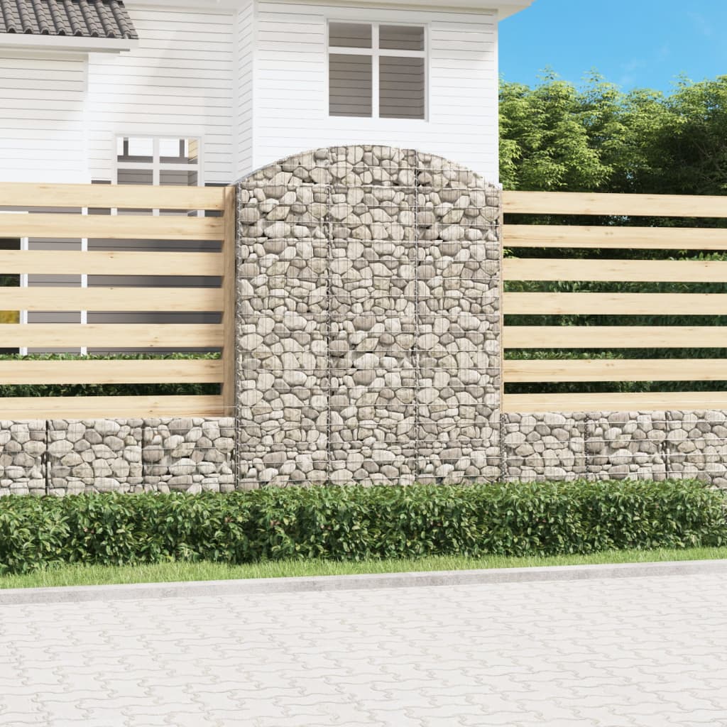 Arched Gabion Basket 150x30x200/220 cm Galvanised Iron - Tyrell & Tyrell
