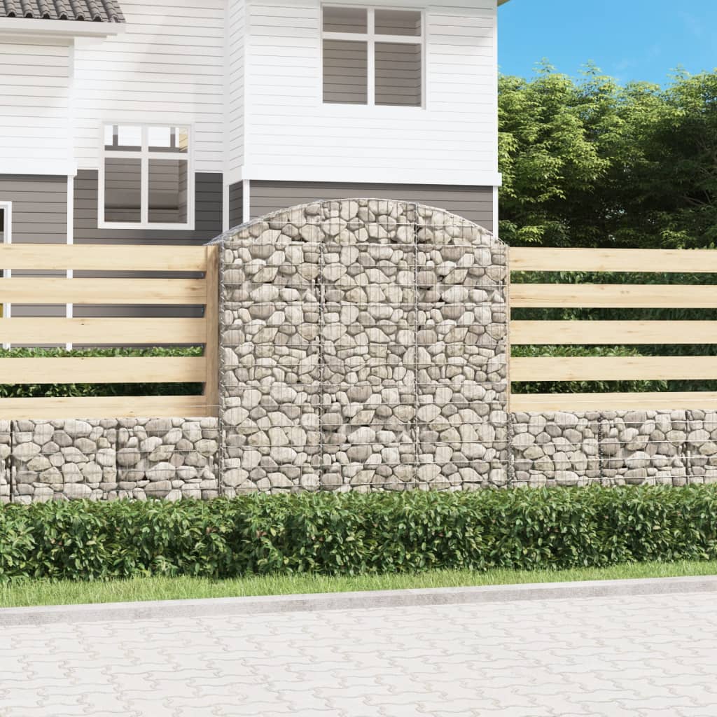 Arched Gabion Basket 150x50x160/180 cm Galvanised Iron - Merkel Designers