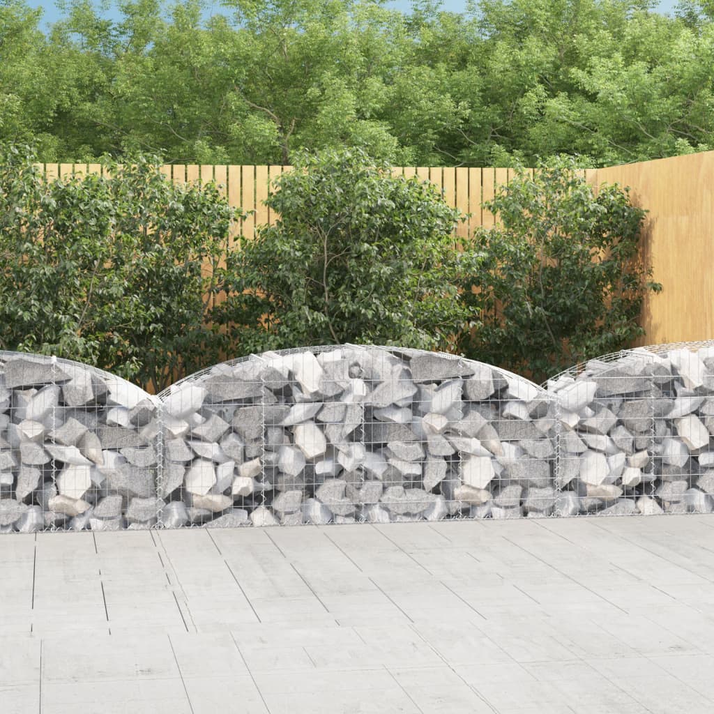 Arched Gabion Basket 200x50x60/80 cm Galvanised Iron - Tyrell & Tyrell