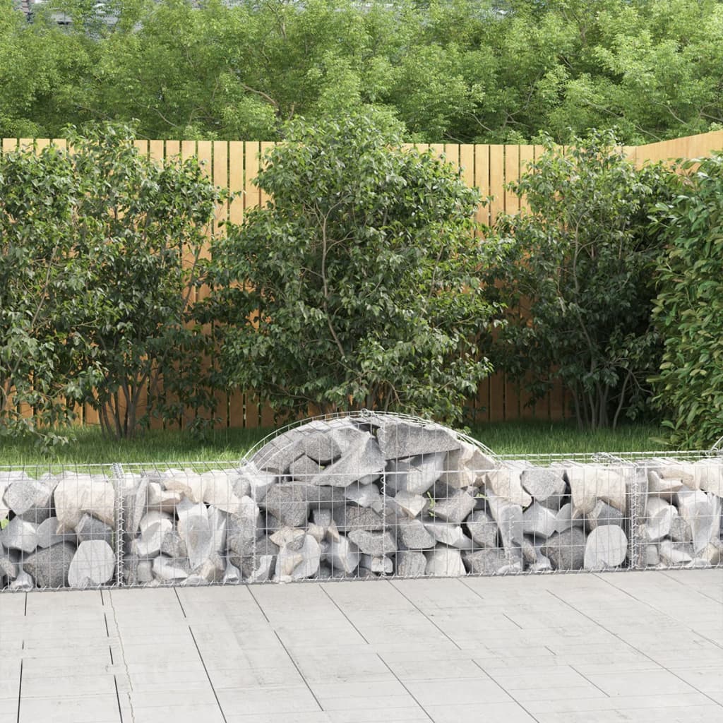Arched Gabion Basket 200x50x40/60 cm Galvanised Iron - Tyrell & Tyrell