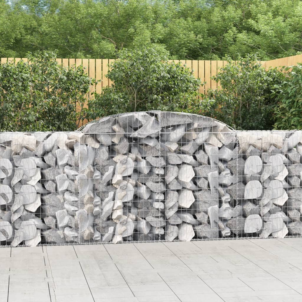Arched Gabion Basket 300x50x100/120 cm Galvanised Iron - The Home Maker