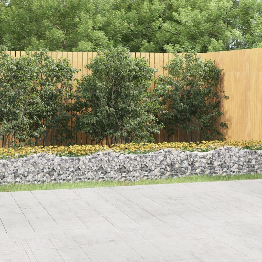 Arched Gabion Raised Bed 600x50x50 cm Galvanised Iron - Style and Chic