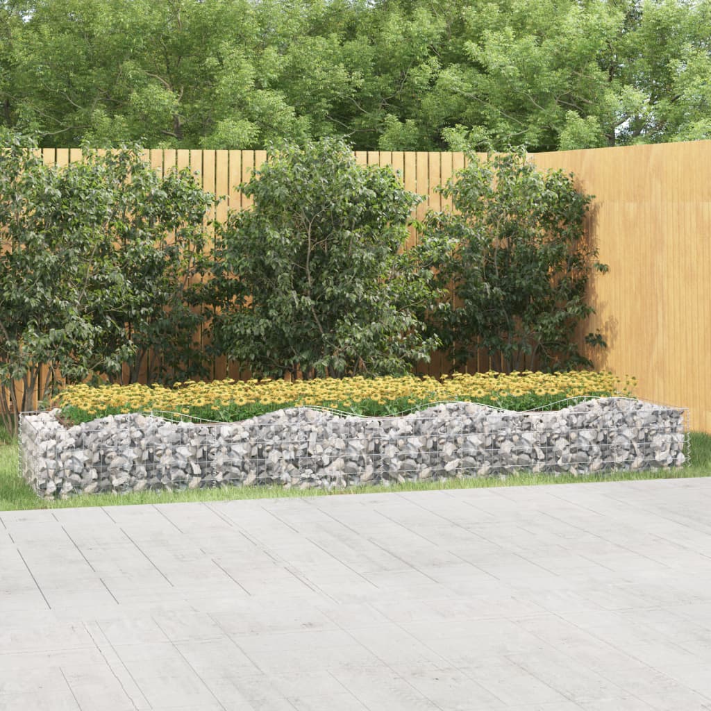 Arched Gabion Raised Bed 400x100x50 cm Galvanised Iron - All Things Good
