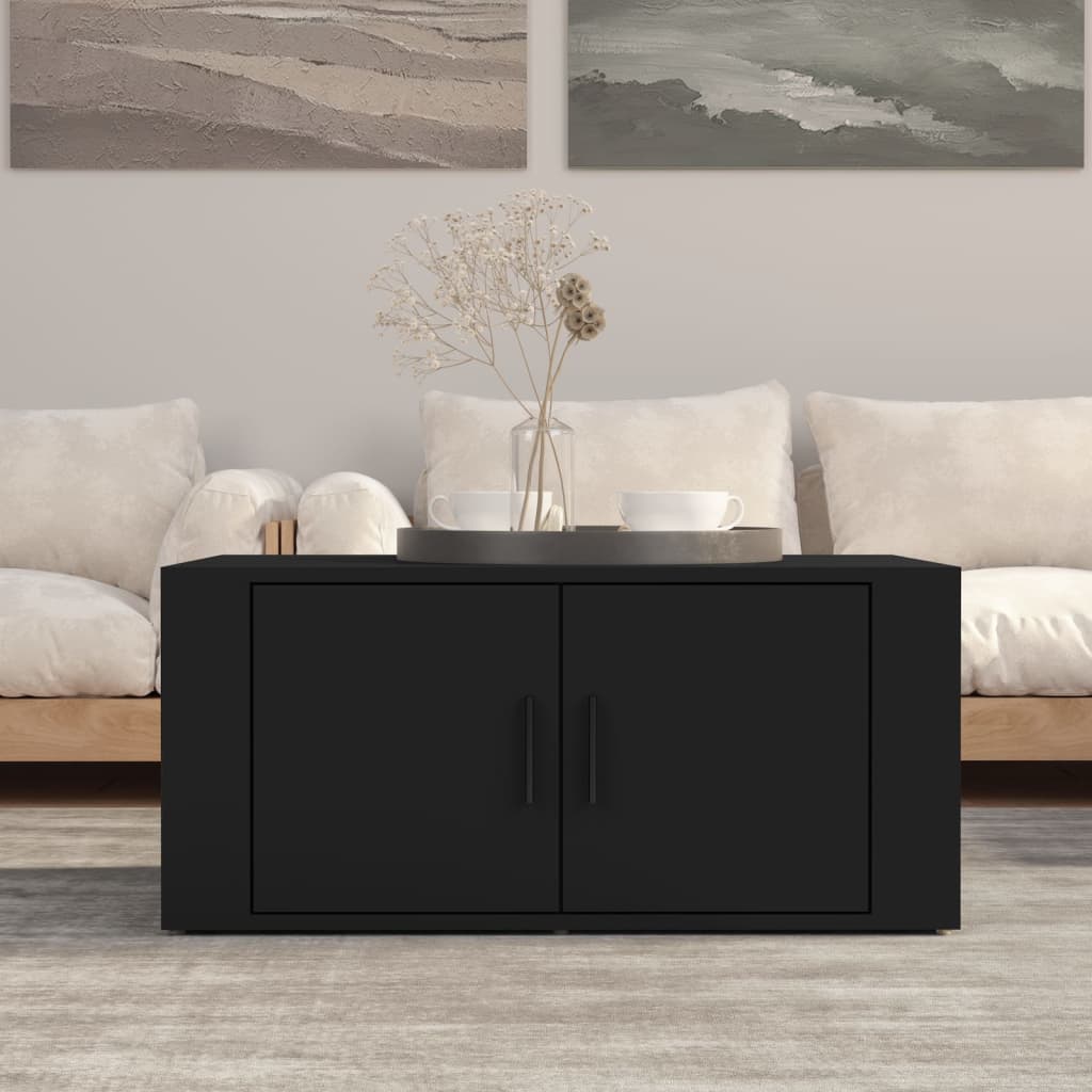 Coffee Table Black 80x50x36 cm Engineered Wood - Casper Homes