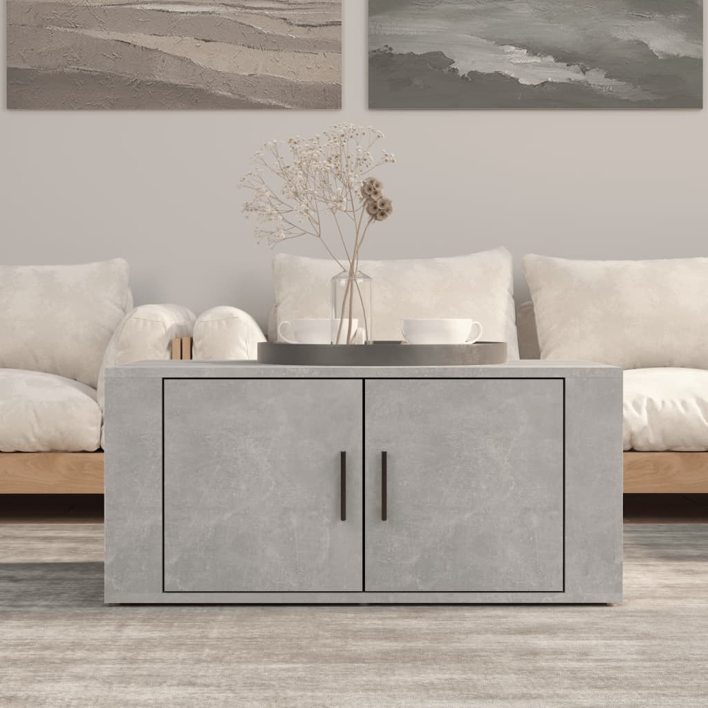 Coffee Table Concrete Grey 80x50x36 cm Engineered Wood - Brittle & Co