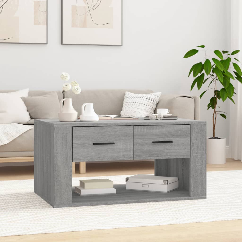 Coffee Table Grey Sonoma 80x50x40 cm Engineered Wood - Unbeatable Bargains