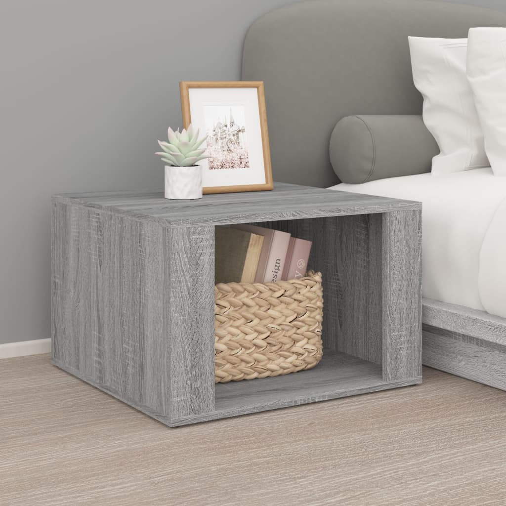 Bedside Table - BERGAMO Nightstand Grey Sonoma 57cm - Design Hut