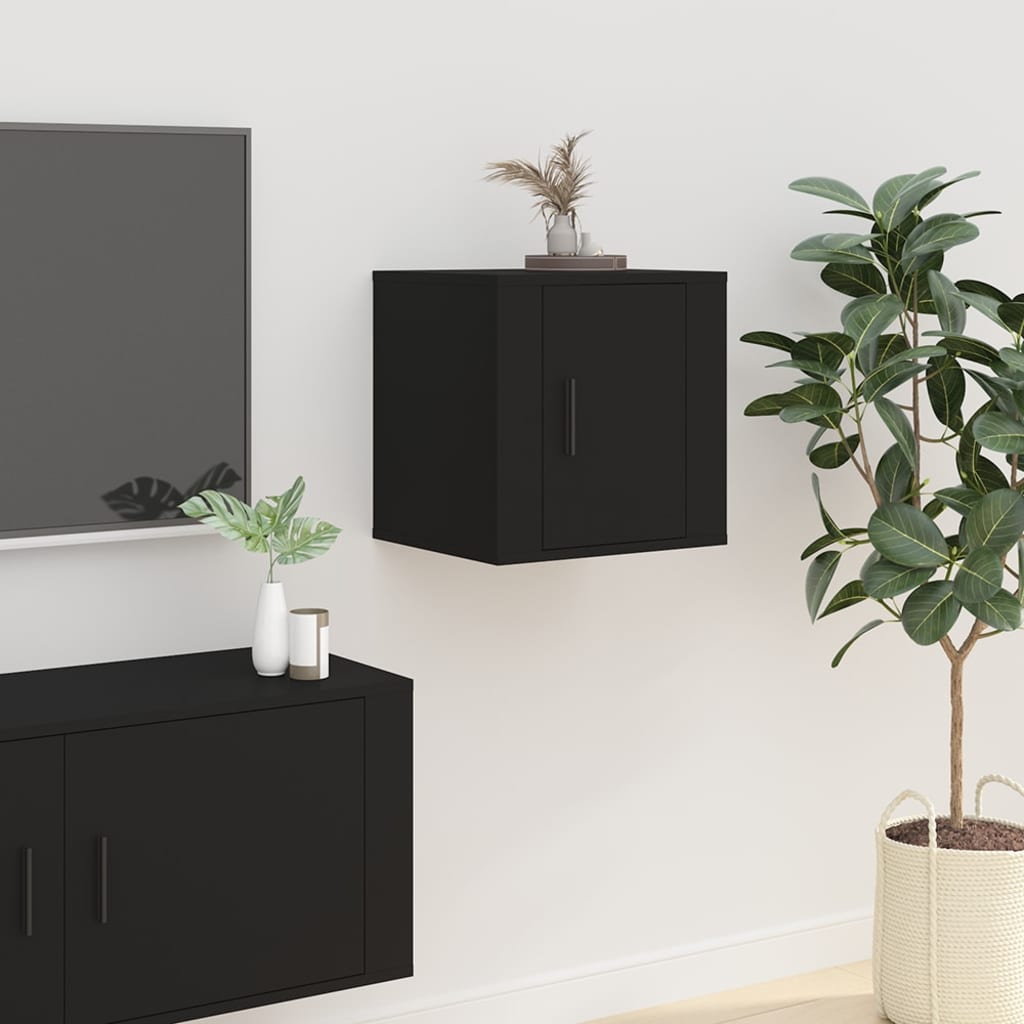 Wall Mounted TV Cabinet Black 40x34,5x40 cm - Millennium Furniture