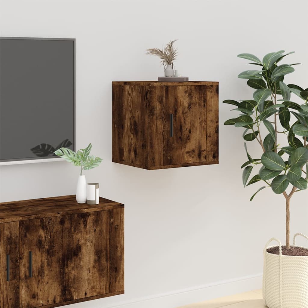 Wall Mounted TV Cabinet Smoked Oak 40x34,5x40 cm - Tyrell & Tyrell