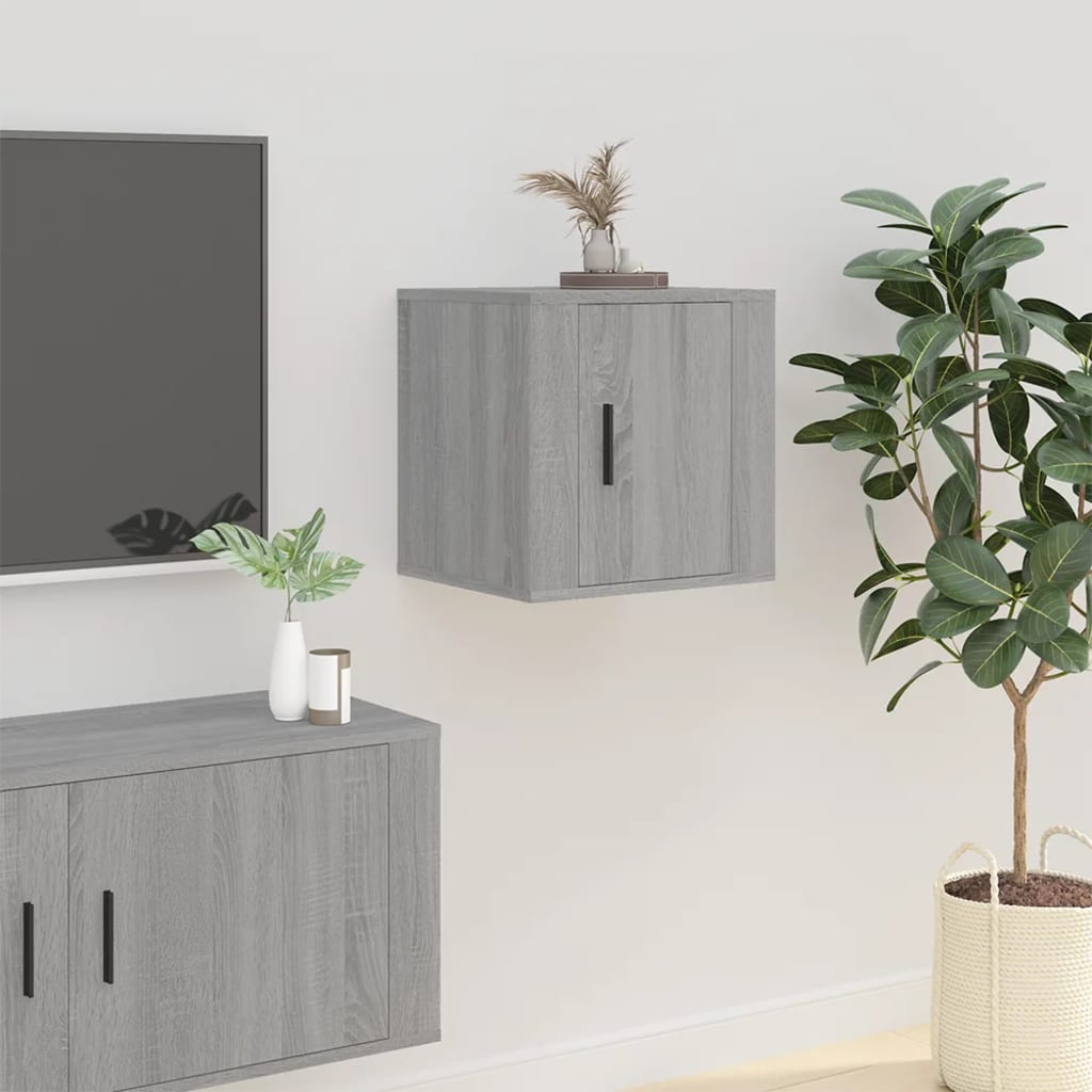 Wall Mounted TV Cabinet Grey Sonoma 40x34,5x40 cm - Brittle & Co